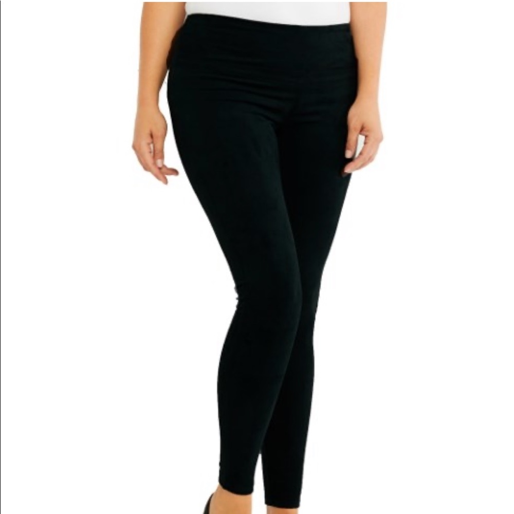Ruby Ribbon Suedette Leggings Gray